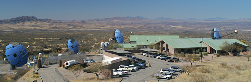 The FLWO with VERITAS in summer of 2009. Note the background mountains and compare them to the picture above !