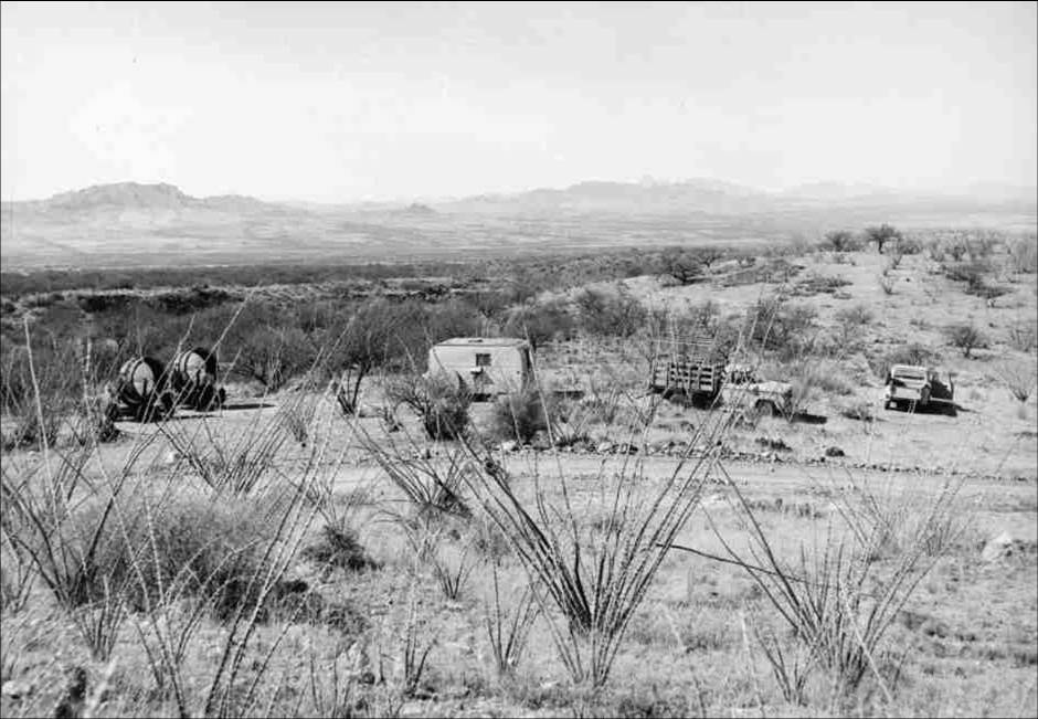 Cherenkov work at the base of Mt. Hopkins in 1967.